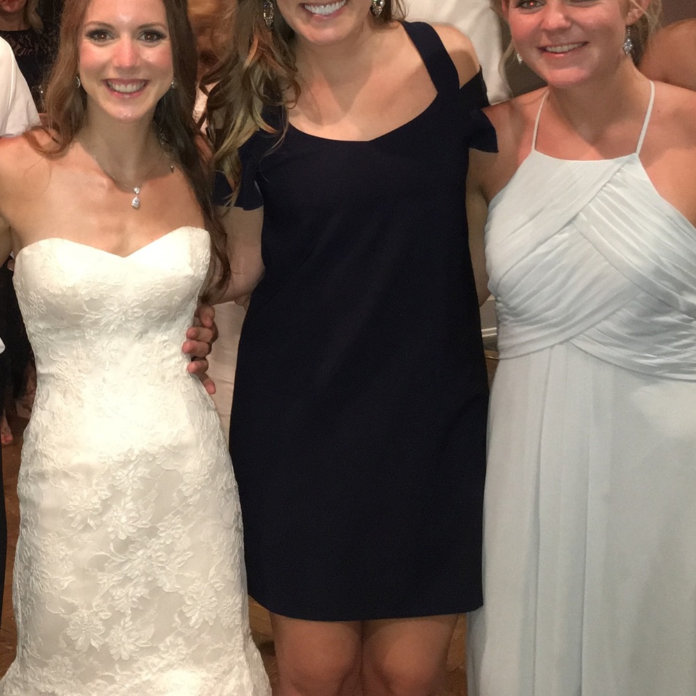 Bar III ruffle off the shoulder cocktail dress